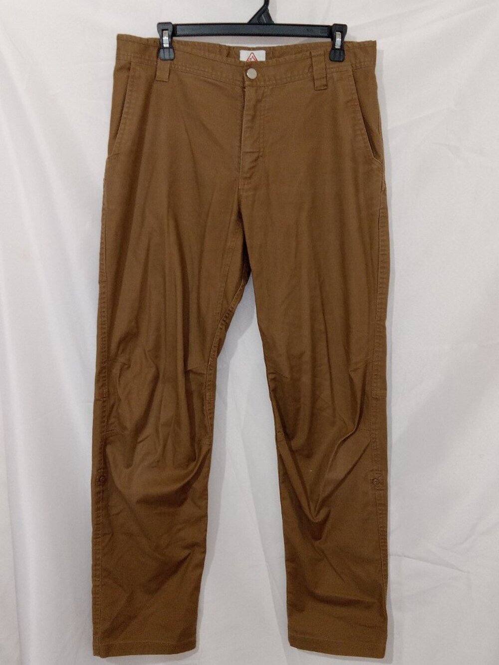 LIVSN Flex Canvas Utility Cargo Pants Mens 32x32 Brown Relaxed Fit Outdoor